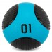 М"яч медичний медбол Medicine Ball LiveUp 1 кг, чорний-синій, код: LP8112-1