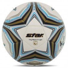 М"яч футбольний Star Ting Match 5 Light Hybrid №5 PU, білий-синій, код: SB3145L-S52