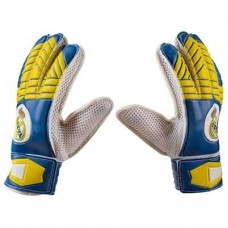Воротарські рукавички PlayGame Latex Foam Realmadrid, синьо-жовтий, розмір 8, код: GGLG-RM8-WS