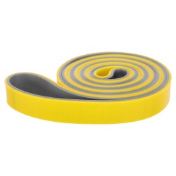 Гума петля для підтягувань та тренувань стрічка силова двошарова FitGo Dual Power Band жовтий-сірий, код: 8037-22-S52