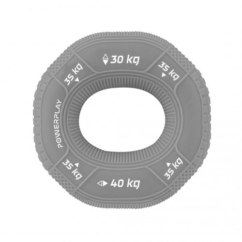 Еспандер кистьовий силіконовий PowerPlay Hand Grip Large 30-35-40 кг, сірий, код: PP_4331_Grey_(30-35-40)