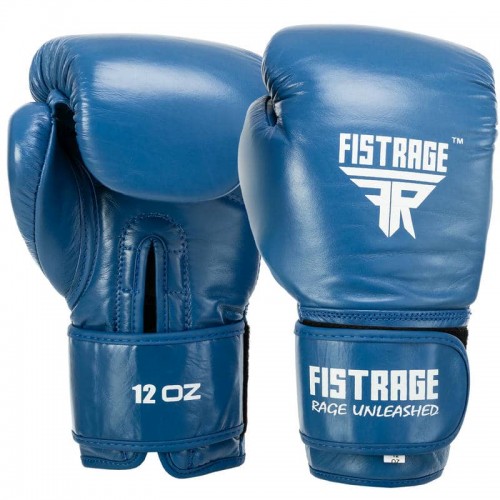 Боксерські рукавиці шкіряні Fistrage 14 унцій, чорний, код: VL-5561_14BL
