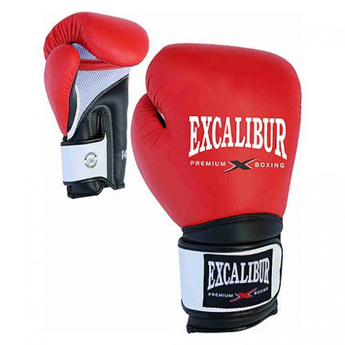 Боксерські рукавички Excalibur Pro King 12 унцій, червоний/чорний/білий, код: 8041-01/12-IA