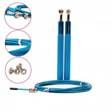 Скакалка швидкісна 4yourhealth Jump Rope Premium 300 см, металева на підшипниках, блакитна, код: 4YH_0200_Blue