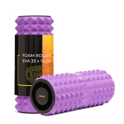 Масажний ролик (валік) Cornix EVA 330x140 мм, фіолетовий, код: XR-0338