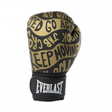 Боксерські рукавиці Everlast Spark Training Glove 10 унцій, чорний-золотий, код: 009283613297