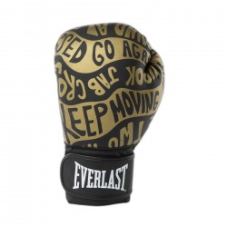 Боксерські рукавиці Everlast Spark Training Glove 10 унцій, чорний-золотий, код: 009283613297