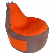 Крісло груша з кишенею Tia-Sport Люкскомфорт, оксфорд, 900х800 мм, оранжево-коричневий, код: sm-0430-10