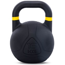 Гиря змагальна цільна чавунна пофарбована LiveUp 16кг, чорний, код: LP8044-16-S52