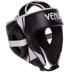 Шолом боксерський відкритий Venum Challenger шкіряний, чорний-білий, код: VN03172_BKW-S52