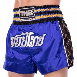 Шорти для тайського боксу та кікбоксингу Top King M, чорний-синій, код: TKTBS-219_MBKBL