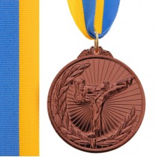 Медаль спортивна зі стрічкою PlayGame Карате бронзова, код: C-7016_B