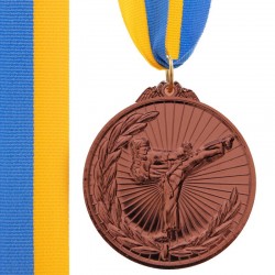 Медаль спортивна зі стрічкою PlayGame Карате бронзова, код: C-7016_B