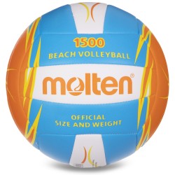 Мяч для пляжного волейбола Molten №5, код: V5B1500-CO-SH-S52