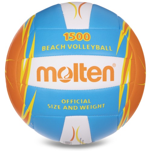 М"яч для пляжного волейболу Molten №5, код: V5B1500-CO-SH-S52