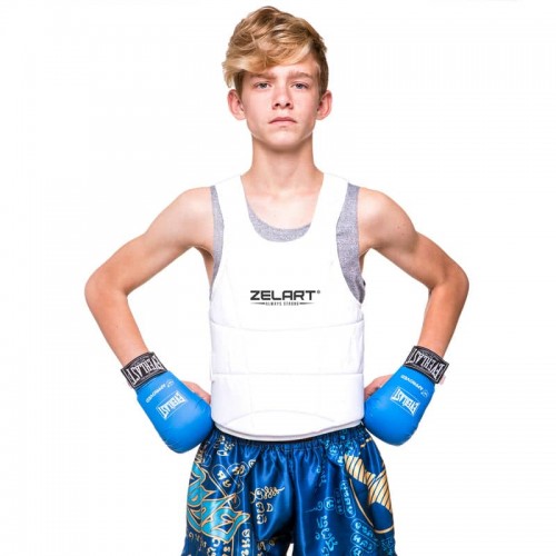 Захист корпусу (жилет) для карате дитяча Zelart L (12-14 лет), код: BO-0399_L Захист корпусу (жилет) для карате дитяча Zelart L (12-14 лет), код: BO-0399_L