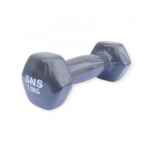 Гантель вінілова SNS 1х1 кг, сірий, код: 28217-SNS Гантель вінілова SNS 1х1 кг, сірий, код: 28217-SNS