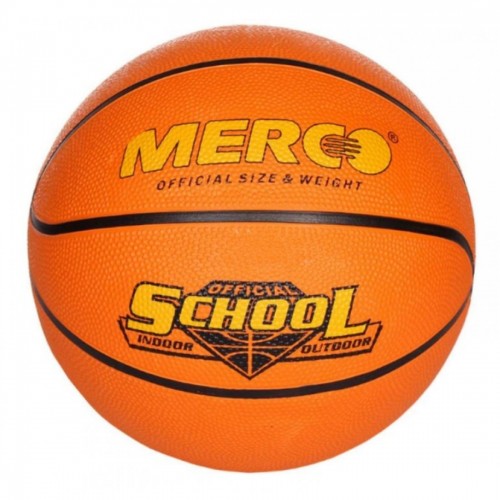 М"яч баскетбольний Merco School basketBall Ball, розмір 7, коричневий, код: 8591792369465