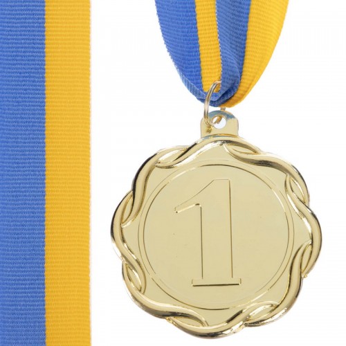 Медаль спортивна зі стрічкою кольорова SP-Sport Flie золото, код: C-3176_G-S52