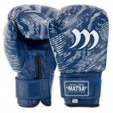 Рукавички боксерські Matsa PVC 6 унцій, синій, код: MA-7762_6BL