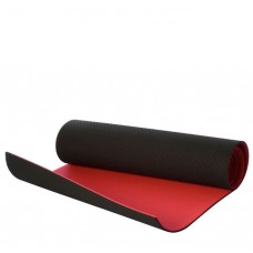 Коврик для фітнесу та йоги Lanor 1830х610х6мм, чорний-червоний, код: 1645472874-E