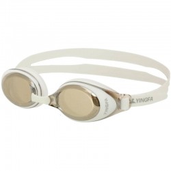 Окуляри для плавання дорослі дзеркальні лінзи Yingfa сірий-білий, код: Y6600AF-M_GRW