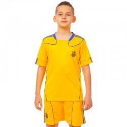 Форма футбольна дитяча PlayGame Україна M-26, зріст 135-145, жовтий, код: CO-1006-UKR-12_MY