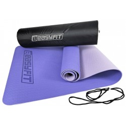 Килимок для йоги та фітнеса двошаровий EasyFit TPE+TC 1830х610х6мм + Чохол бузковий з св.бузковим, код: EF-1924s-VV-EF Килимок для йоги та фітнеса двошаровий EasyFit TPE+TC 1830х610х6мм + Чохол бузковий з св.бузковим, код: EF-1924s-VV-EF