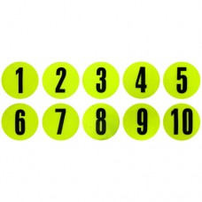 Набір плоских фішок з цифрами Meta Flat Number Marker Set of 10 12,5 см, салатовий-чорний, код: 080101513951