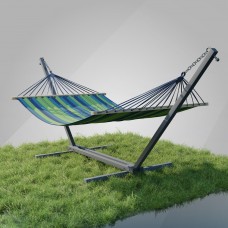 Стійка для гамака + Двомісний гамак з планкою WCG Rio XXL 2000х1500 мм, зелений, код: W-5050H08G-2-IF