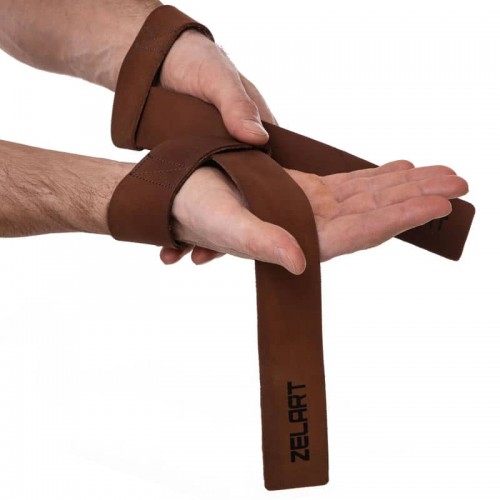 Лямки (ремішки) для станової тяги Zelart 2шт, коричневий, код: SB-165207-S52