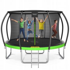 Батут із внутрішньою сіткою 4Fizjo PRO 14FT 435 см, чорний-зелений, код: P-5907739314192