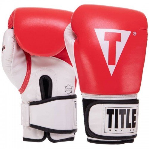 Боксерські рукавиці Title 8 унцій, червоний-білий, код: BO-3780_8RW
