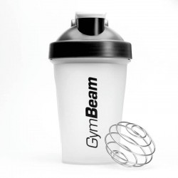 Шейкер GymBeam Blend Bottle 400 мл, прозоро чорний, код: 8588007570396