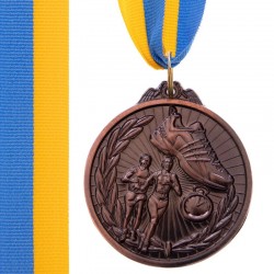 Медаль спортивна зі стрічкою PlayGame Біг бронзова, код: C-7014_B