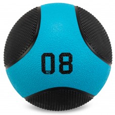 М"яч медичний медбол Medicine Ball LiveUp 8кг, чорний-синій, код: LP8112-8