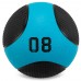М"яч медичний медбол Medicine Ball LiveUp 8кг, чорний-синій, код: LP8112-8