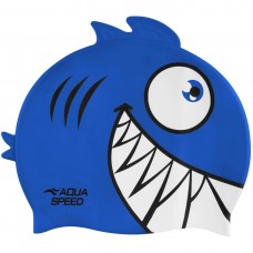 Шапка для плавання дитяча Aqua Speed Zoo Pirana піранья, синій, код: 5908217696960