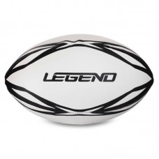 М"яч для регбі гумовий Legend №5 білий-чорний, код: R-3297-S52