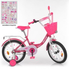 Велосипед дитячий Profi Kids Princess d=16, малиновий, код: Y1613-1-MP