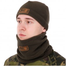 Комплект шапка флісова та баф Tactical 5.11 оливковий, код: ZK-0312_OL
