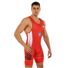 Тріко для боротьби чоловіче PlayGame Ukraine 3XL, червоний, код: JY-0724_3XLR Тріко для боротьби чоловіче PlayGame Ukraine 3XL, червоний, код: JY-0724_3XLR