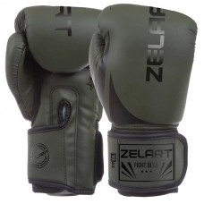 Рукавички боксерські Zelart 8 унції, оливковий-чорний, код: BO-8352-O_8OLBK
