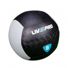 М'яч для кросфіту LivePro Wall Ball 8 кг, чорний-сірий, код: 6951376100020