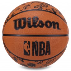 Мяч баскетбольный резиновый Wilson №7 коричневый, код: BA-7514-S52