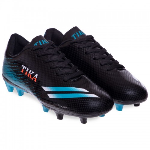 Бутси футбольні Tika розмір 43 (27,5см), чорний-синій, код: 2001-40-45_43BKBL
