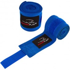 Бинти для боксу PowerPlay Blue/Black 3m, код: PP_3046_3m_Blue