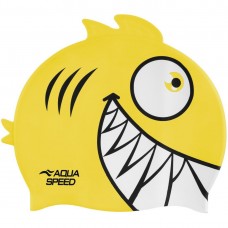 Шапка для плавання дитячий Aqua Speed Zoo Pirana піранья, жовтий, код: 5908217697004