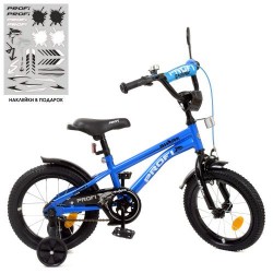 Велосипед дитячий Profi Kids Shark d=14, синьо-чорний, код: Y14212-1-MP