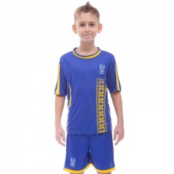 Форма футбольна дитяча PlayGame Україна Чемпіонат світу 2018, розмір XL-30, зріст 155-165, синій, код: CO-3900-UKR-18_XL-30BL